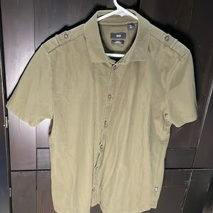 Hugo Boss Military Green Short Sleeve Casual Shirt Men’s XL